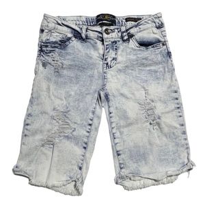Lucky Brand Kendall Short light acid wash distressed denim shorts 12 years
